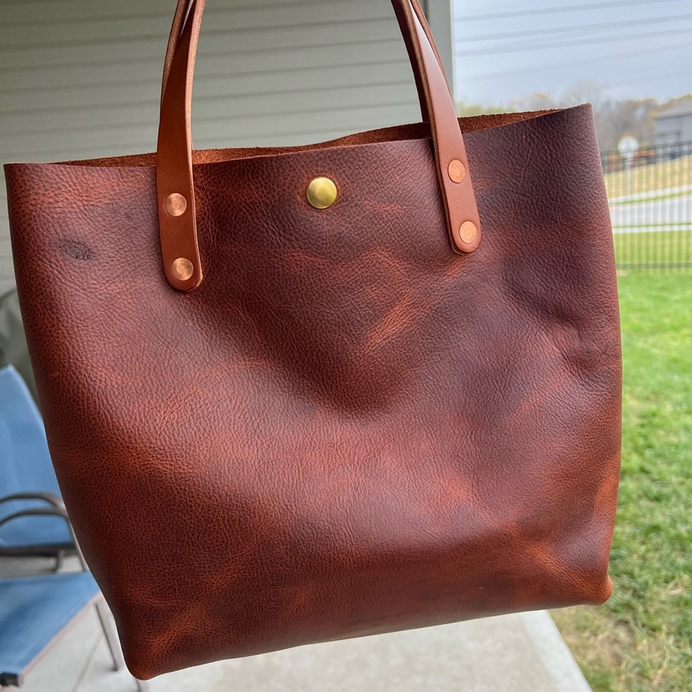 (SOLD) KMM & Co Mini Tote in Tan Kodiak - Picture 7 of 13